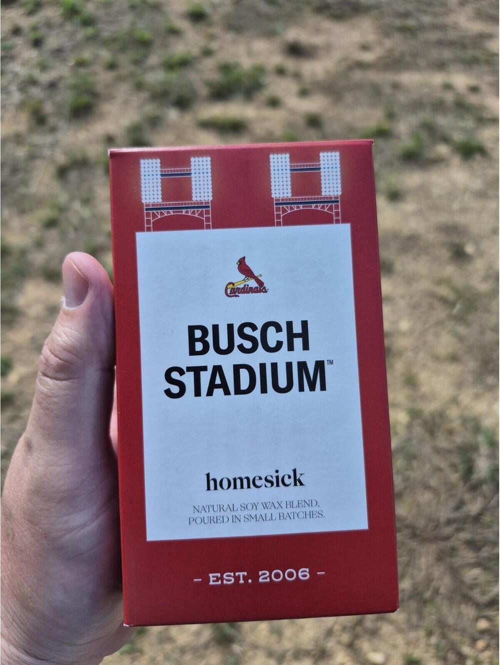 Homesick 13.75 oz Busch Stadium Candle MLB Collectible Rare New Scented SL Cards